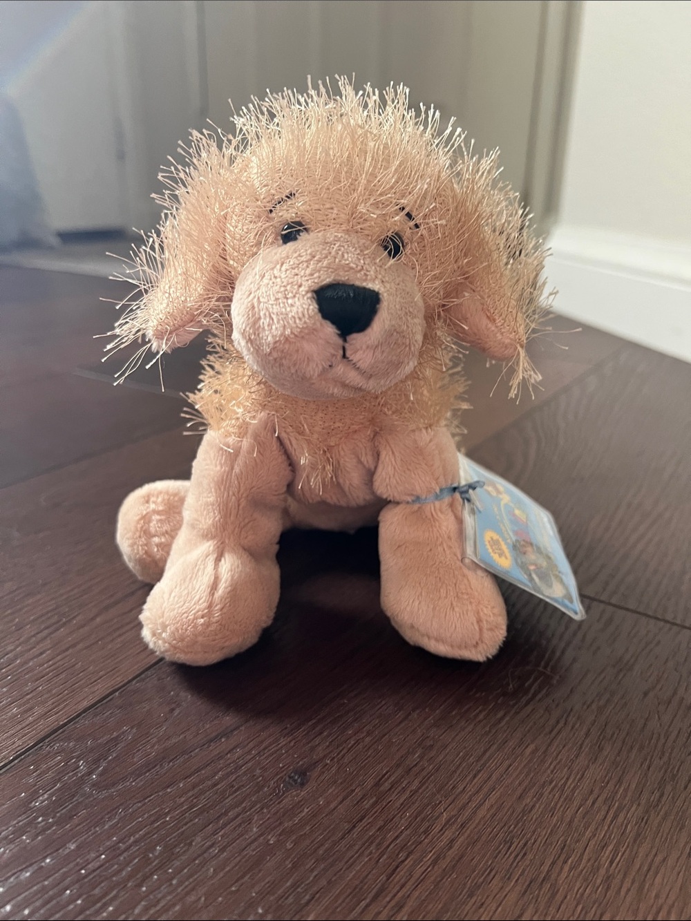 Vintage Ganz Webkinz Golden Retriever plush toy featuring fuzzy, textured cream